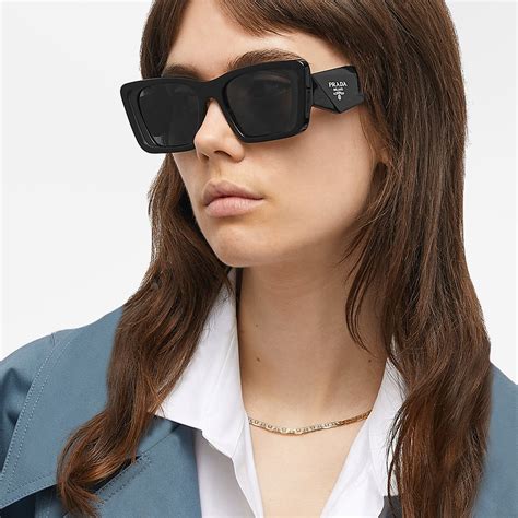 Prada PR 08YS Symbole 1AB5S0 Sunglasses in Shiny Black 